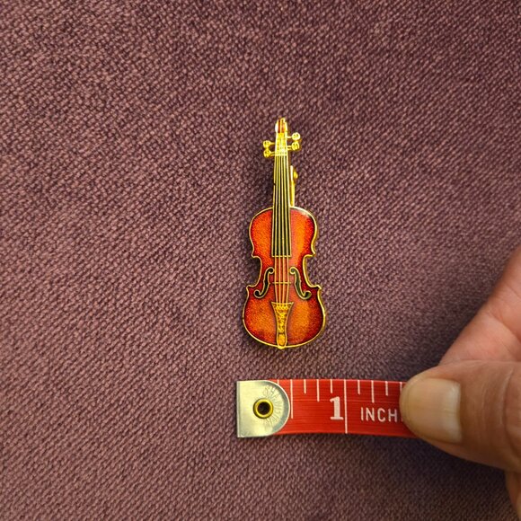 Vintage Wien Enamel Cello Pin - Picture 5 of 5